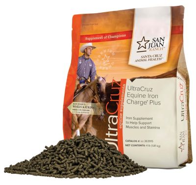 UltraCruz Equine Iron Charge Plus Supplement for Horses, 4 lb pellets, 85 day supply