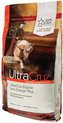 UltraCruz Equine Iron Charge Plus Supplement for Horses, 20 lb pellets, 539 day supply