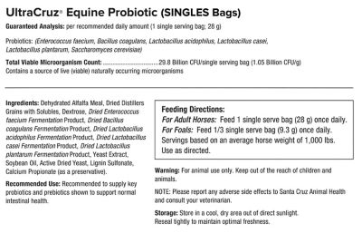 Image showing  Equine Probiotic Supplement for Horses, 60 Singles, Pellet