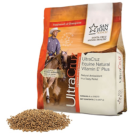 UltraCruz Equine Natural Vitamin E Plus Supplement for Horses, 2 lb, 13 day supply