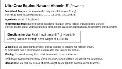 Image showing  Equine Natural Vitamin E Powder Supplement for Horses, 4 lb.