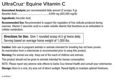 Image showing  Equine Vitamin C (Ascorbic Acid) Supplement for Horses, 1 lb, powder