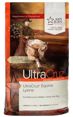 UltraCruz Equine Lysine Supplement for Horses, 25 lb, pellet, 200 day supply