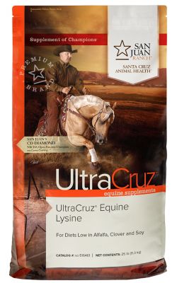 UltraCruz Equine Lysine Supplement for Horses, 25 lb., Pellet, 200-Day Supply