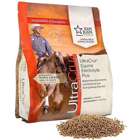 UltraCruz Equine Electrolyte Plus Supplement for Horses, 5 lb.