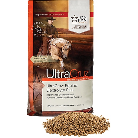 UltraCruz Equine Electrolyte Plus Supplement for Horses, 25 lb.