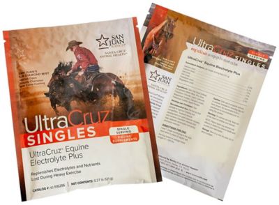 UltraCruz Equine Electrolyte Plus Supplement for Horses, 30 singles, Pellet, 30 day supply