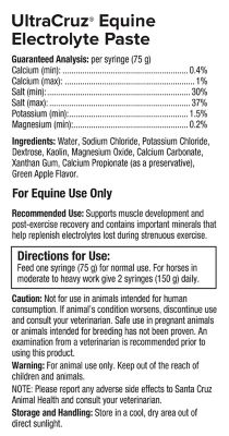 Image showing  Equine Electrolyte Supplement for Horses, 60 ml (75 g), Paste