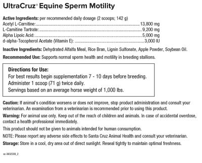 Image showing  Equine Sperm Motility Enhancer Supplement for Horses