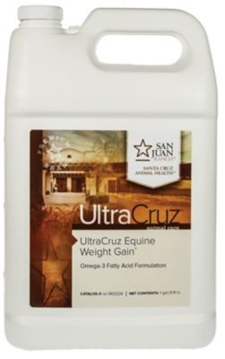 UltraCruz Equine Weight Gain Supplement for Horses, 1 gallon, 32 day supply, liquid