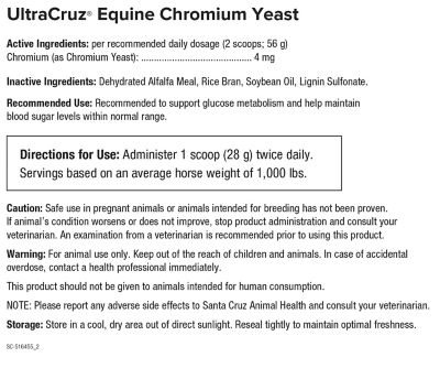 Image showing  Equine Chromium Yeast Horse Supplement, 25 lb.