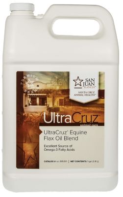 UltraCruz Flax Oil Blend Supplement for Horses and Livestock, 1 gallon