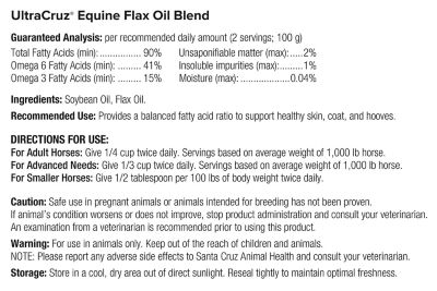Image showing  Flax Oil Blend Supplement for Horses and Livestock, 1 gal.