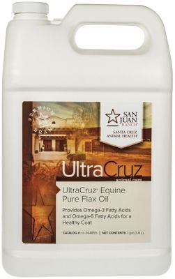 UltraCruz Pure Flax Oil Supplement for Horses and Livestock, 1 gal.