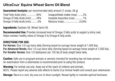Image showing  Wheat Germ Oil Blend Supplement for Horses and Livestock, 1 gal.
