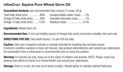 Image showing  Pure Wheat Germ Oil Supplement for Horses and Livestock, 1 gal.