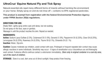 Image showing  Equine Natural Fly and Tick Spray for Horses, 8 oz.