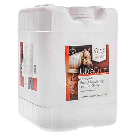 UltraCruz Equine Natural Fly and Tick Spray for Horses, 5 gal.