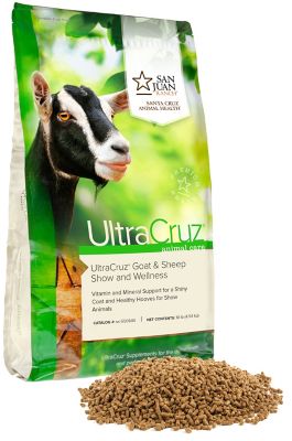 UltraCruz Goat & Sheep Show and Wellness Supplement, 10 lb., pellet, 80 day supply I have purchased the Goat and Sheep Show and Wellness supplement for my sheep there wool is growing out beautiful
