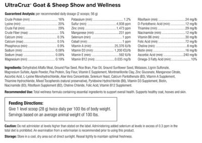 Image showing  Goat & Sheep Show and Wellness Supplement, 10 lb., Pellet, 80 Day Supply