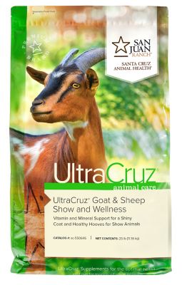 UltraCruz Goat & Sheep Show and Wellness Supplement,25 lb., pellet, 200 day supply