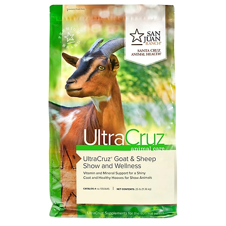 UltraCruz Goat & Sheep Show and Wellness Supplement,25 lb., pellet, 200 day supply