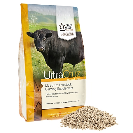 UltraCruz Livestock Calming Supplement for Cattle, Goats, Sheep and Pigs, 12 lb