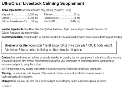 Image showing  Livestock Calming Supplement for Cattle, Goats, Sheep and Pigs, 12 lb.