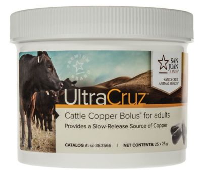 UltraCruz Cattle Copper Bolus Supplement for Calves, 25 x 12.5 g