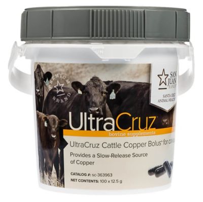 UltraCruz Cattle Copper Bolus for Beef and Dairy Cattle, 100 x 12.5 g, for calves