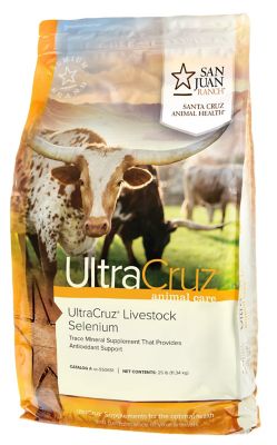 UltraCruz Livestock Selenium Supplement for Cattle, Goats, Sheep and Pigs, 25 lb., Pellets, 200-Day supply