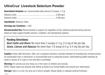 Image showing  Livestock Selenium Supplement for Cattle, Goats, Sheep and Pigs, 2 lb., Powder, 750-Day Supply