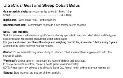 Image showing  Goat and Sheep Cobalt Bolus, 100 boluses