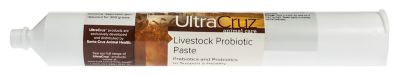 UltraCruz Livestock Probiotic Paste Supplement for Cattle, Goats, Sheep and Pigs, 300 ml (300 g), paste, 20 day supply We buy the UltraCruz Livestock Probiotic powder but I like to have some of this on hand as well because its so easy to give in the tube