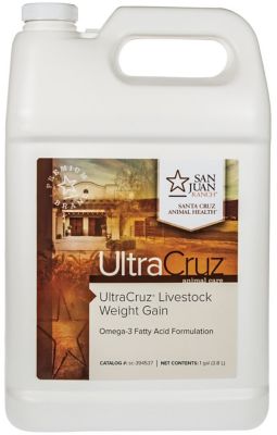 UltraCruz Livestock Weight Gain for Cattle, Goats, Sheep and Pigs, 1 gallon, 32 day supply, liquid