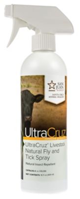 UltraCruz Livestock Natural Fly and Tick Spray for Cattle, Goats, Sheep and Pigs, 16 oz. Spray