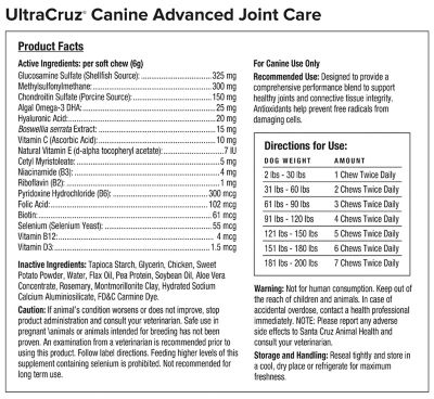 Image showing  Canine Advanced Joint Supplement for Dogs, 60 ct.