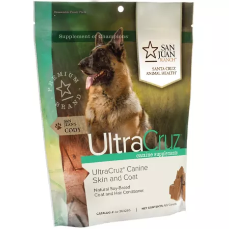 UltraCruz Canine Skin and Coat Supplement for Dogs 60 ct Dog Allergy & Immune System