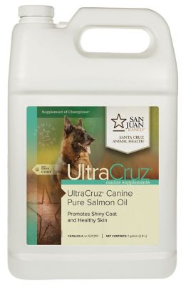 UltraCruz Canine Pure Salmon Oil Supplement for Dogs, 1 gal refill