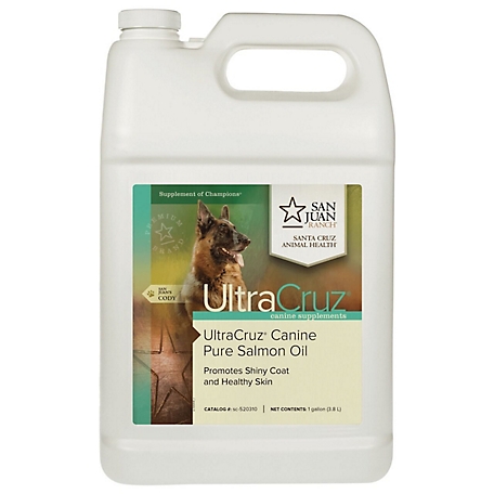 UltraCruz Canine Pure Salmon Oil Supplement for Dogs, 1 gal refill