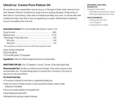 Image showing  Canine Pure Pollock Oil Supplement for Dogs, 8 oz.