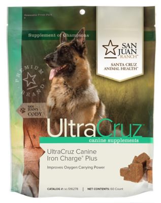 UltraCruz Canine Iron Charge Chewable Supplements for Dogs, 60 ct.