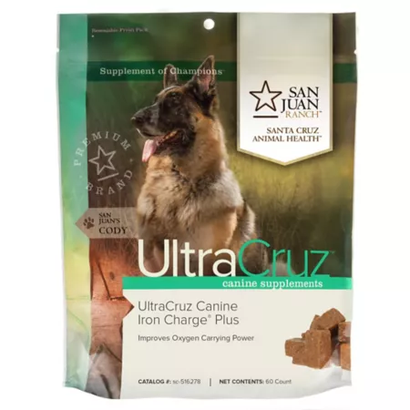 UltraCruz Canine Iron Charge Chewable Supplements for Dogs 60 ct Dog Vitamins