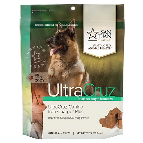 UltraCruz Canine Iron Charge Supplement for Dogs, 120 tasty chews