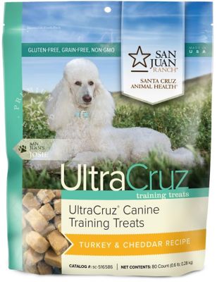 UltraCruz Canine Training Treats for Dogs, Turkey & Cheddar Recipe, 80 count