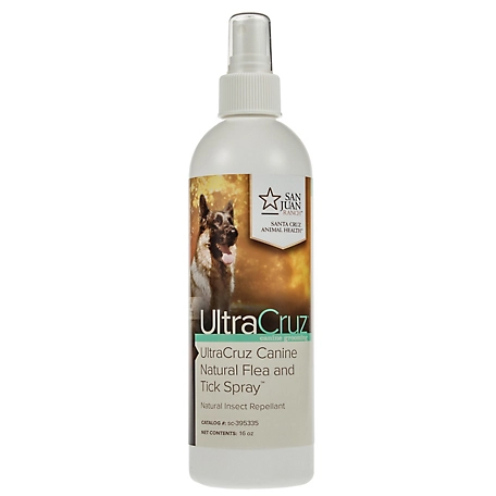 UltraCruz Canine Natural Flea and Tick Spray for Dogs, 16 oz.