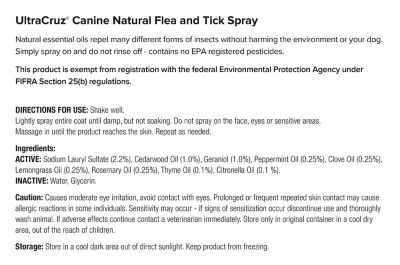 Image showing  Canine Natural Flea and Tick Spray for Dogs, 32 oz.