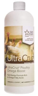 UltraCruz Poultry Omega Boost Supplement for Chickens, 32 oz.