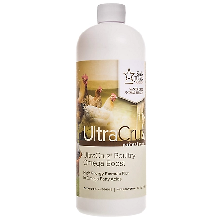 UltraCruz Poultry Omega Boost Supplement for Chickens, 32 oz.