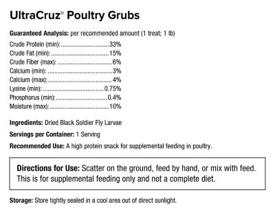 Image showing  Poultry Grubs for Chickens, 1 lb.
